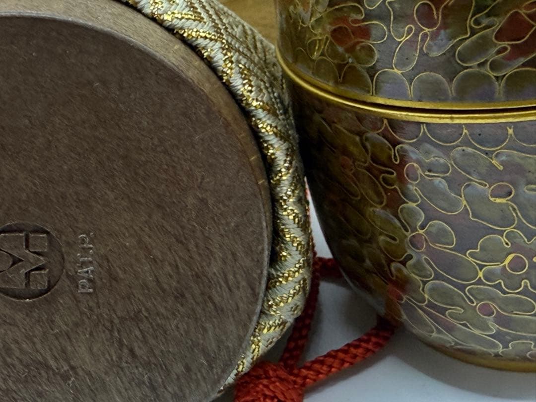 七宝　棗　銅　アンティーク