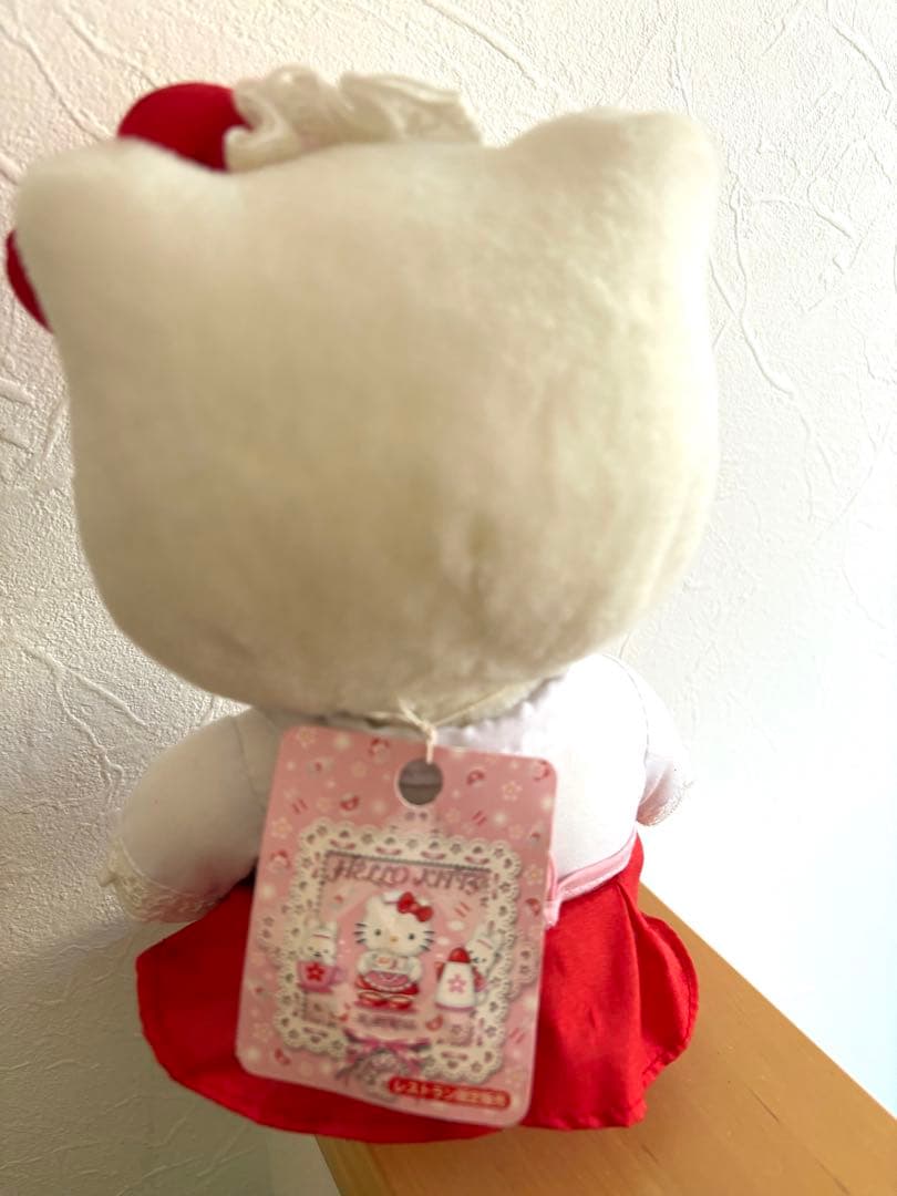 平成レトロ ハローキティ レストラン限定 ウェイトレス ぬいぐるみ タグ付　レア