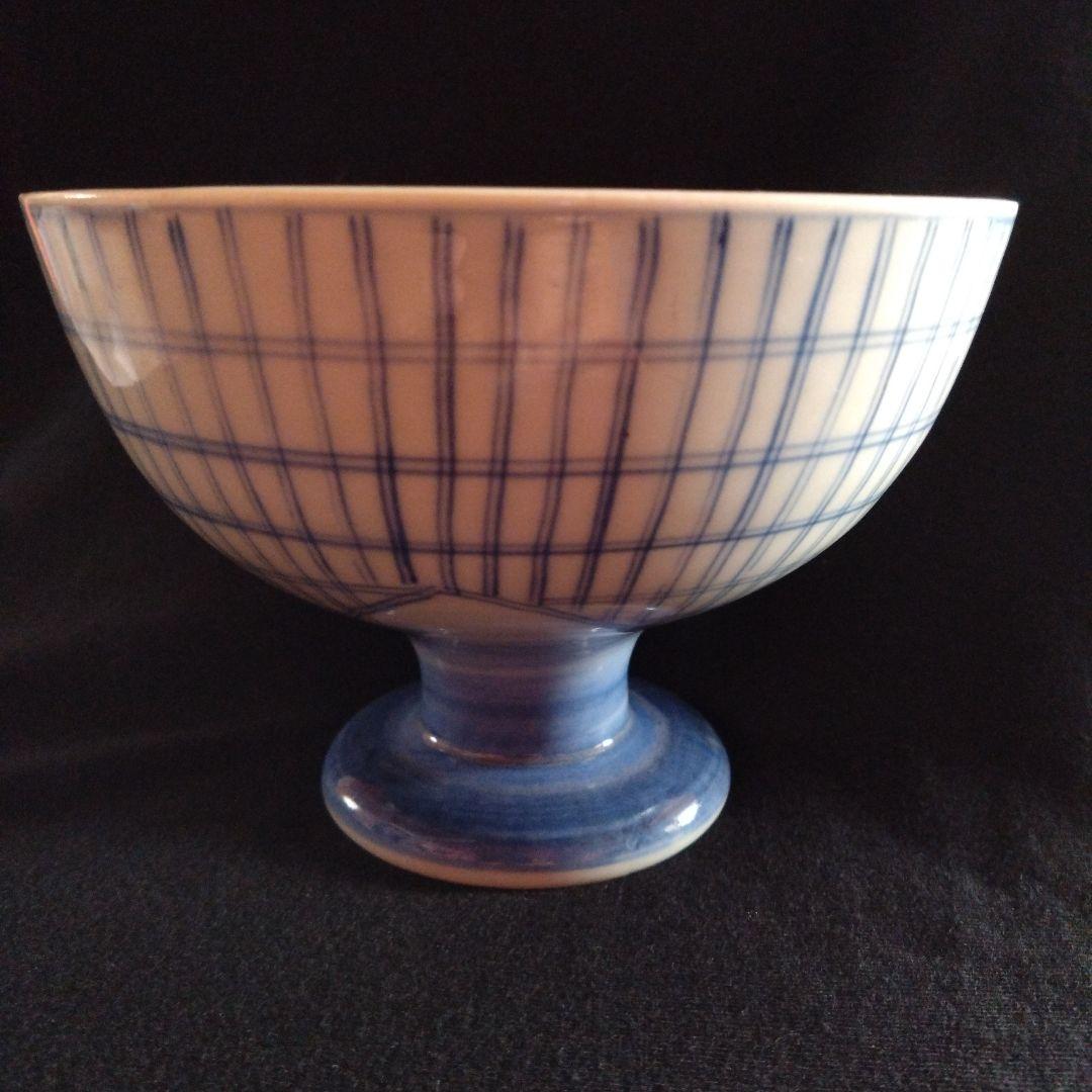 古伊万里染付松に鷹文盃洗