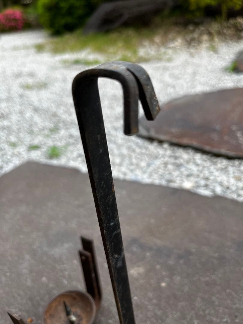 鉄製 振り子燭台 蝋燭立 手燭台 2点セット アンティークキャンドルスタンド