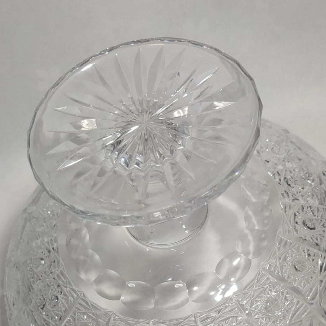 ボヘミアンクリスタル フルーツボウル コンポート クリスタルグラス 盛鉢 美品