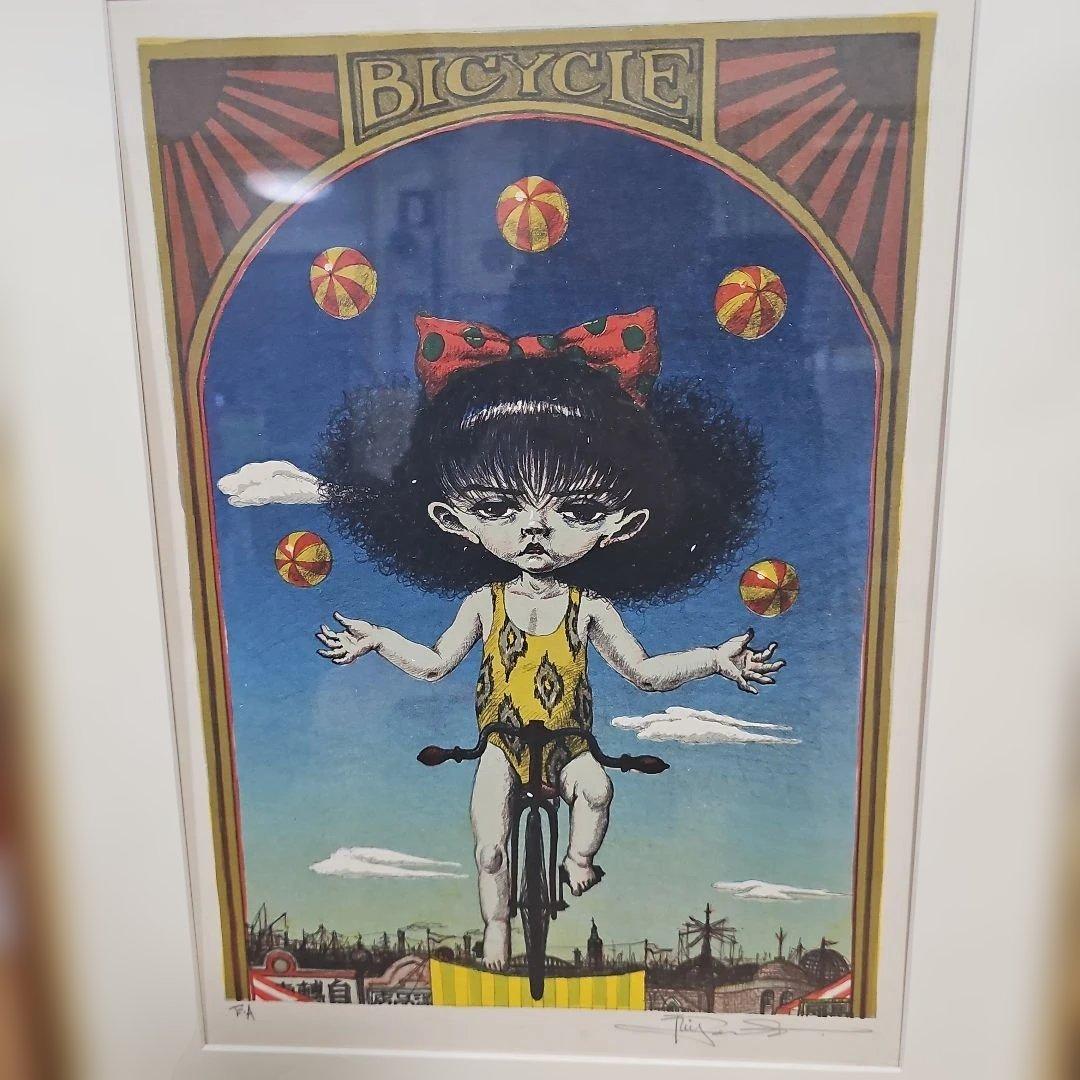 版画 リトグラフ「BICYCLE 」