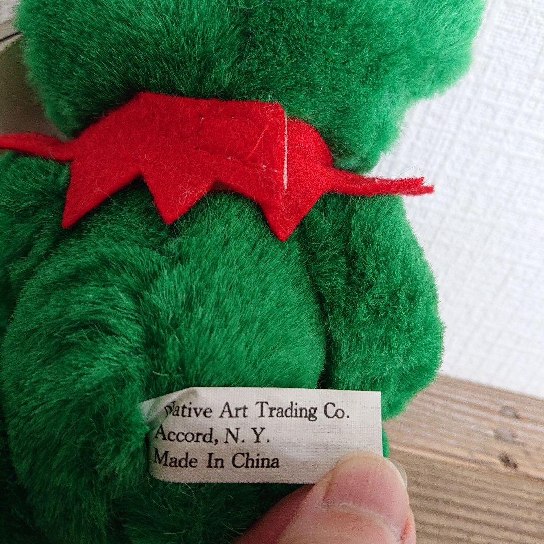 NAT製 7インチ プラッシュベア グリーン タグ付き　グレイトフルデッドベア