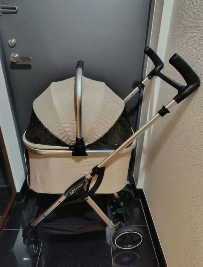 bow＆mew　ペットカート　ベージュ 小型犬向け　分離　自立　軽量　中古品