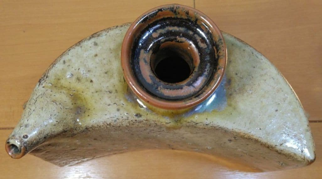 人間国宝 金城次郎 魚紋抱瓶 栞 共箱 未使用美品 壺屋焼 壷屋焼 やちむん