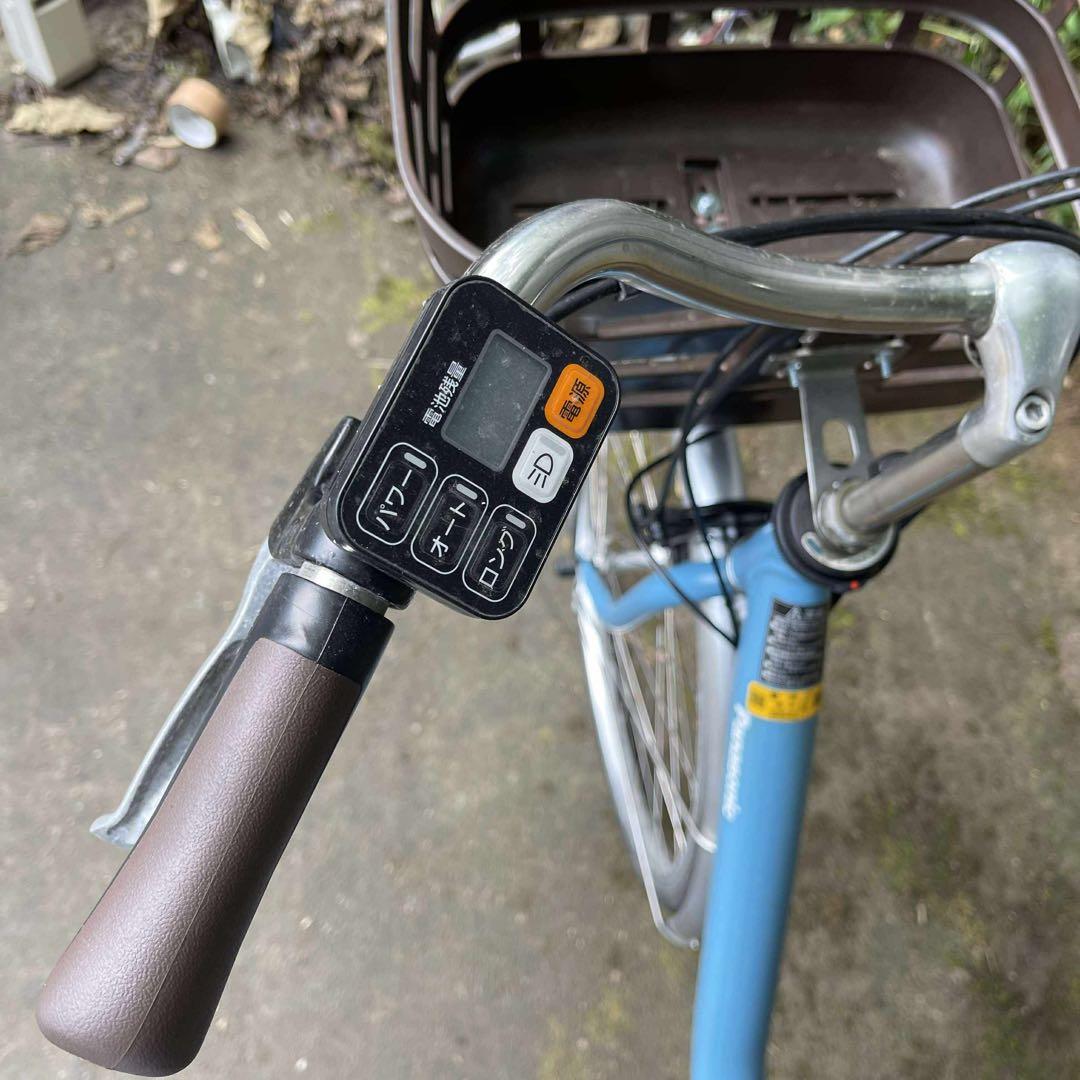 送料無料条件付 Panasonic 電動アシスト自転車 水色