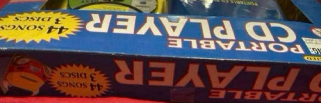 80s【未使用】昭和レトロクラシックTOYポータブルミニCDプレーヤー昭和レトロ