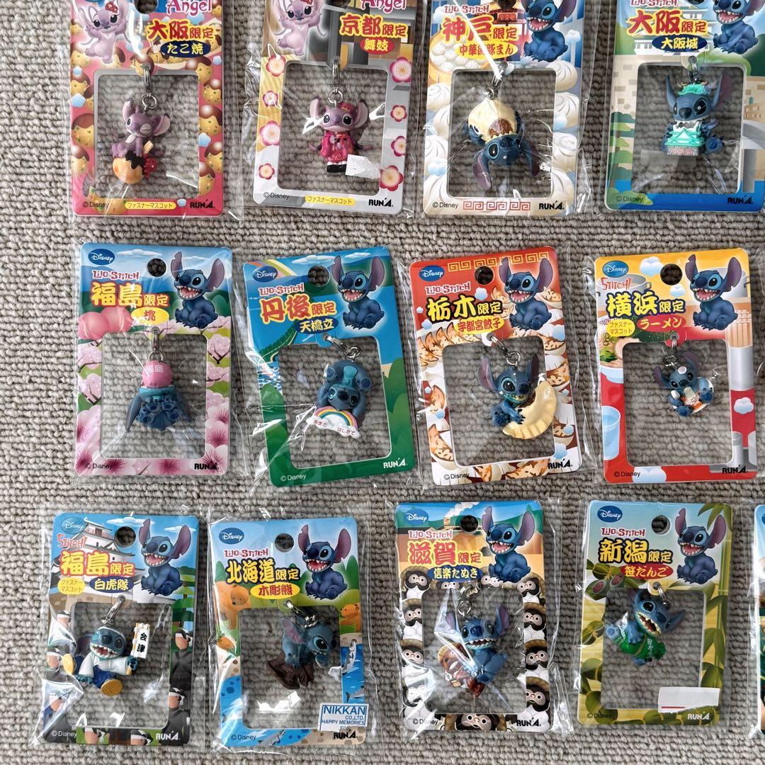 ［まとめ売り］レアなご当地 スティッチ ストラップ ファスナーマスコット49点