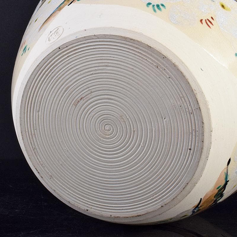 京焼　平安　山川巌造　仁清　荘壷　共箱　V　R7659B