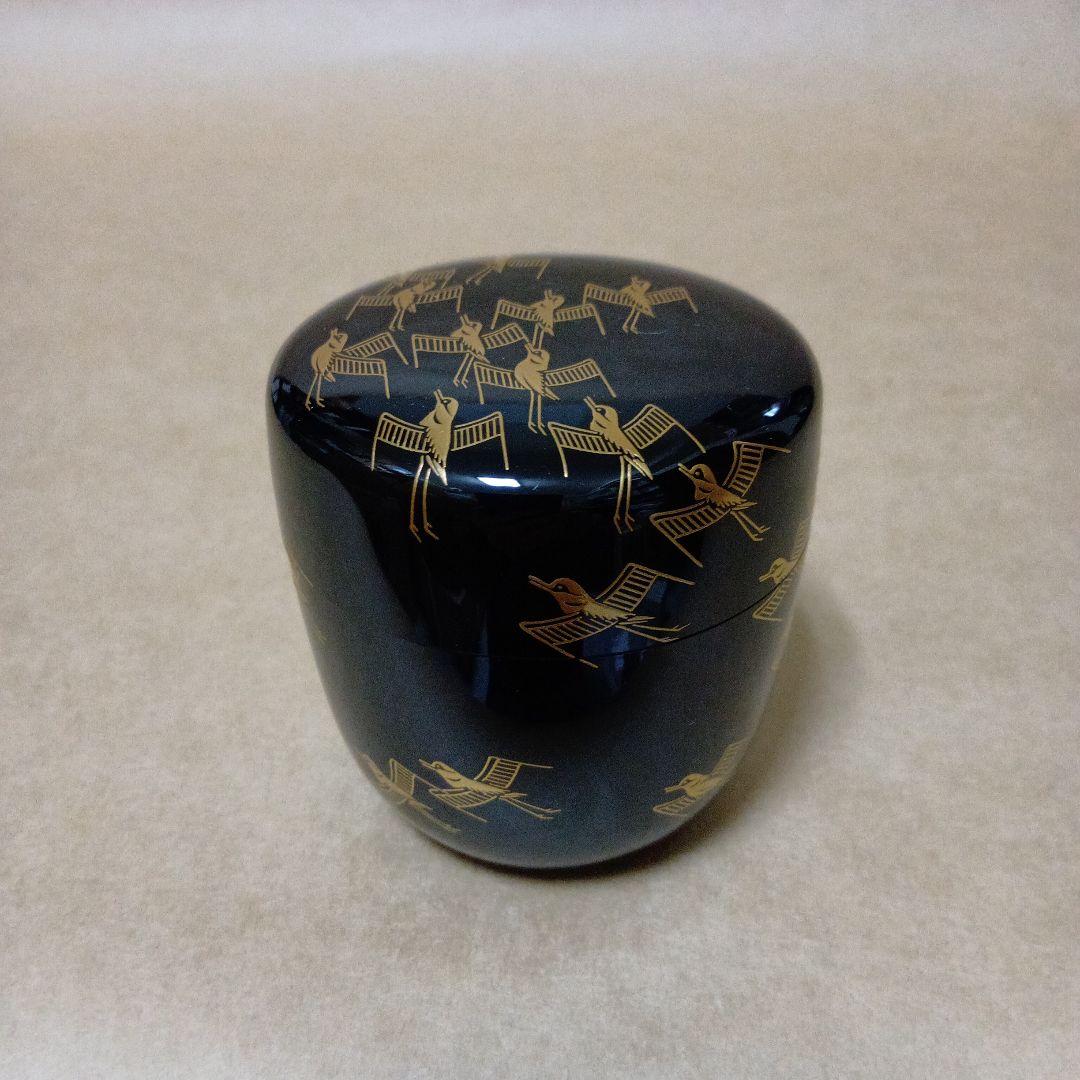 茶道具　須磨蒔絵内梨地大棗