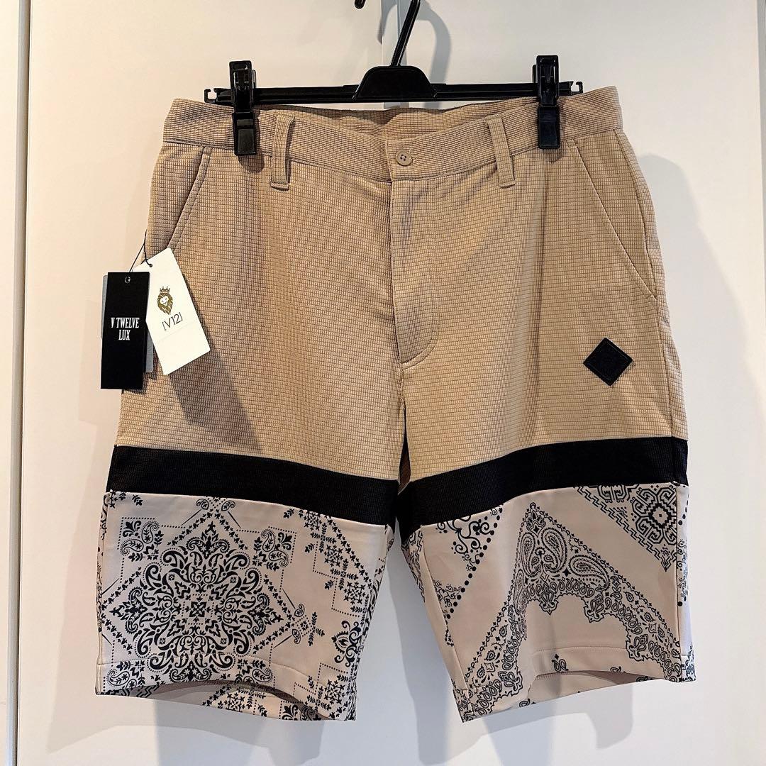 新品 ★ V12 セットアップ モックネック ショーツ ハーフパンツ シャツ
