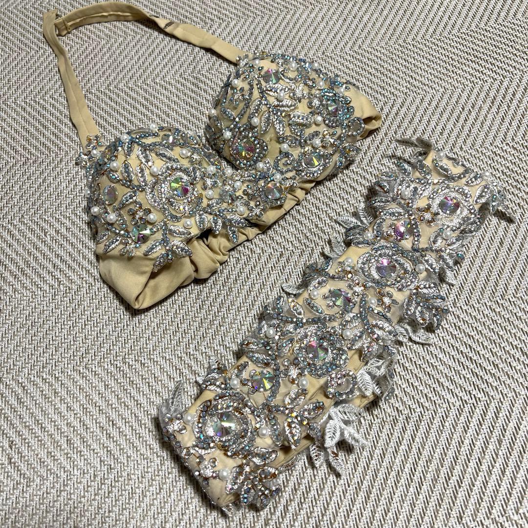 ベリーダンス衣装　ブラ＆ベルト　ブラベルトＳサイズ