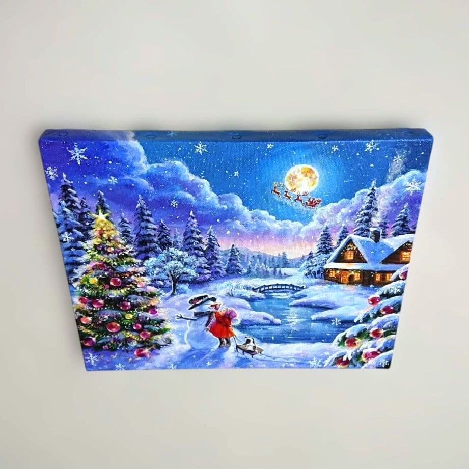 な*は様 【楽しいひととき】アクリル画 F3 風景画 絵画