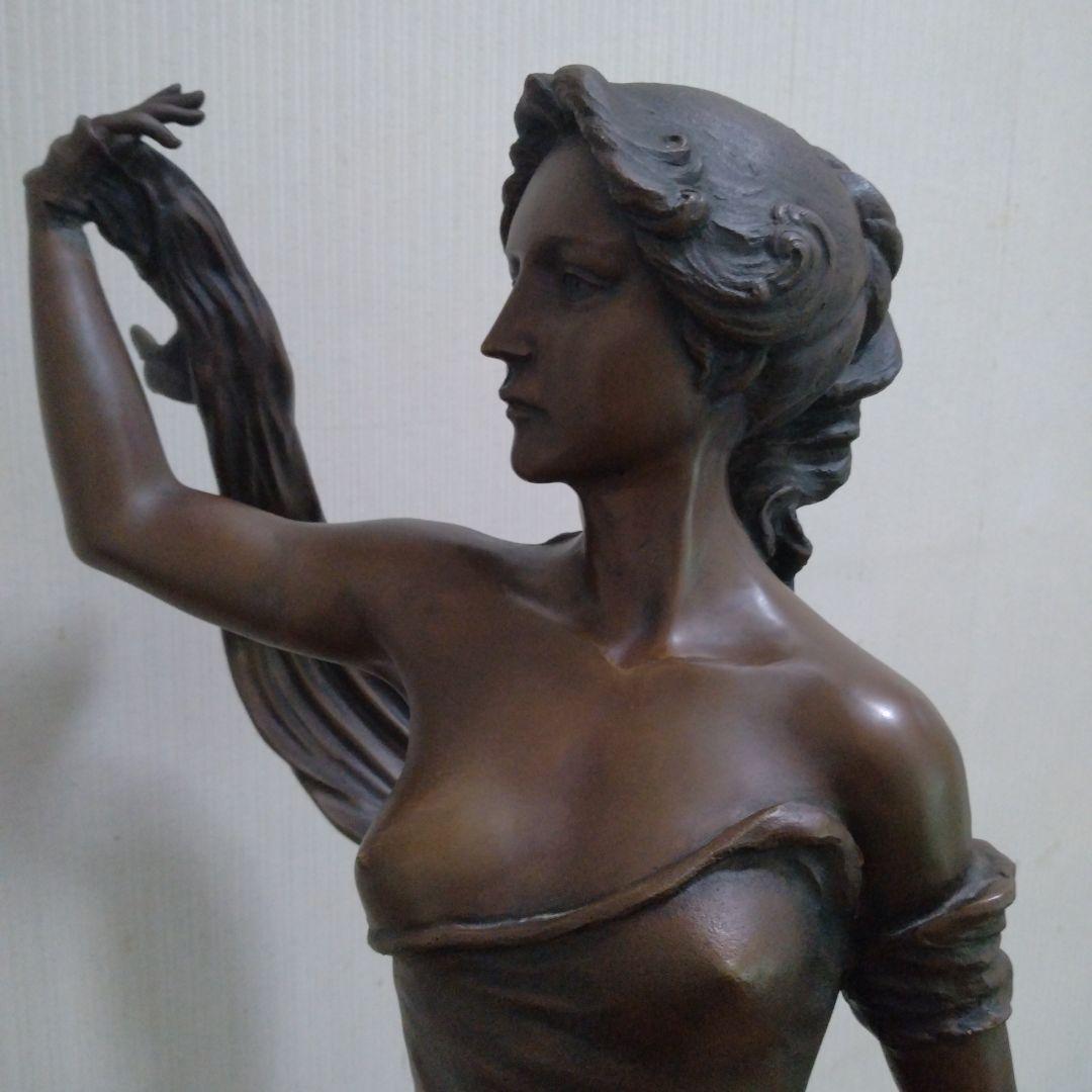 ブロンズ像風　鉄像　女性像 　約90cm