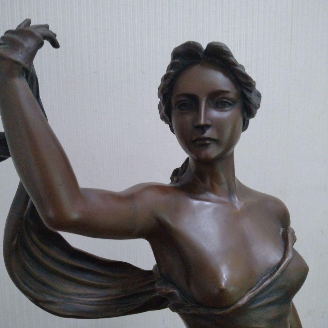 ブロンズ像風　鉄像　女性像 　約90cm