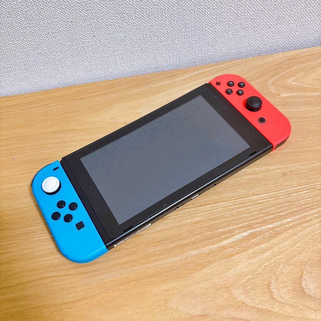 【美品】 バッテリー強化型 Nintendo Switch 本体 赤青