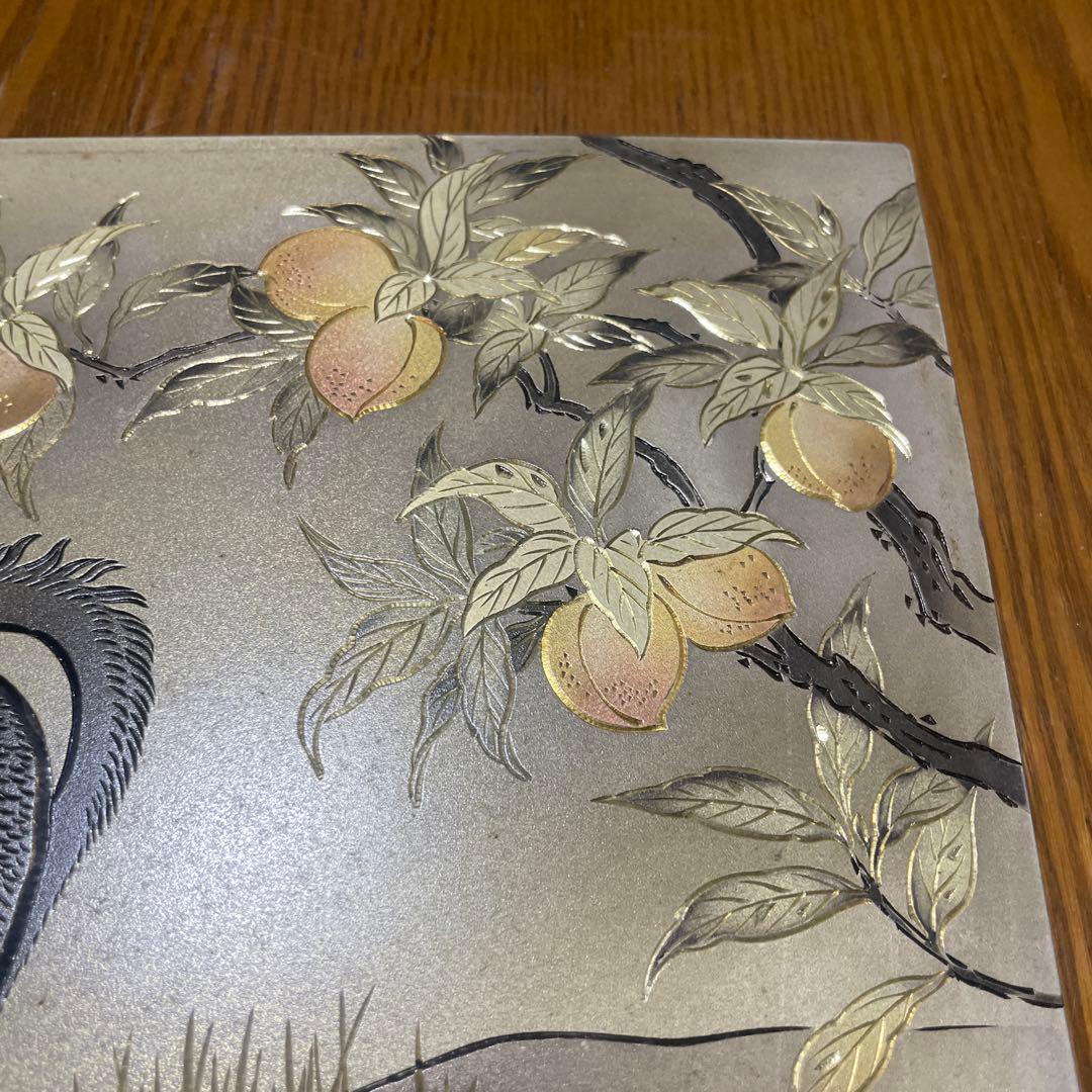 アンティークな銅板彫刻美術品　宗融子　美矩刻