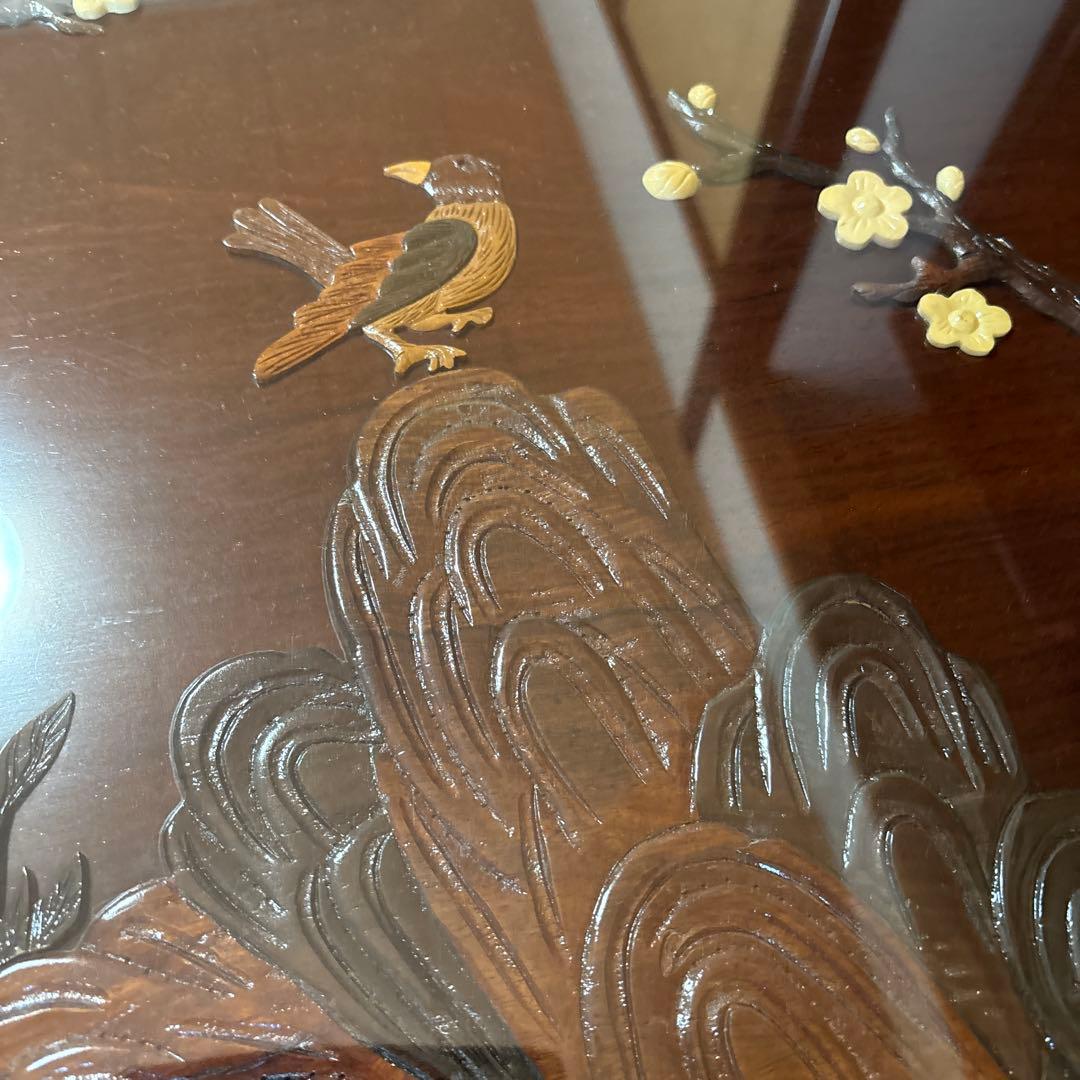 更にお値下げ‼️中澤唐木 好斎之作 座卓 ローテーブル ガラス天板付き