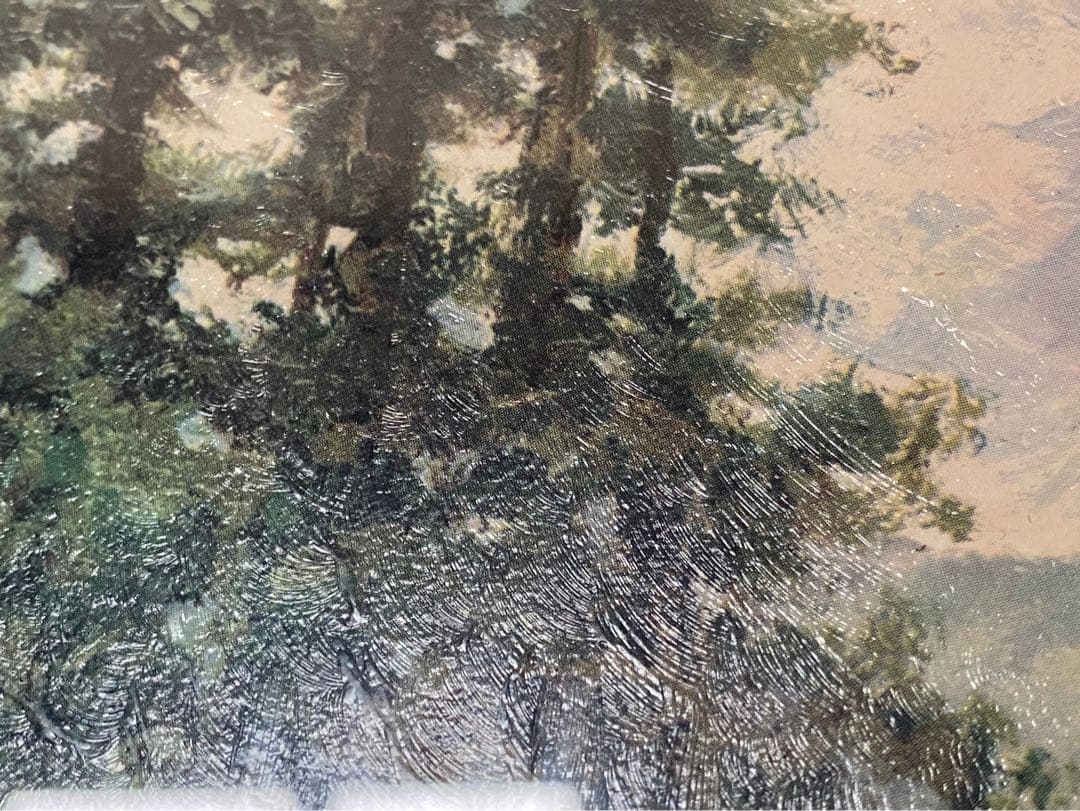 ロバートウッド 山と小川 風景画 絵画 油彩 油絵 インテリア 額縁