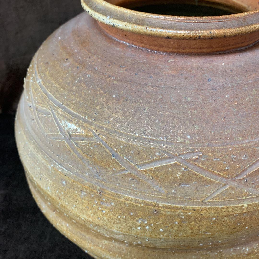 備前焼壺・陶印有！花瓶・大壺・花入れ.蔵出し