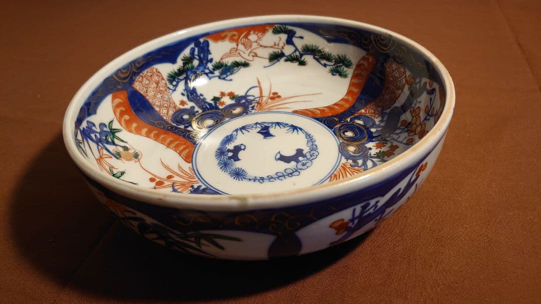 大聖寺伊万里　古伊万里　伊万里　色絵　金彩　菓子鉢　蔵出し　１客