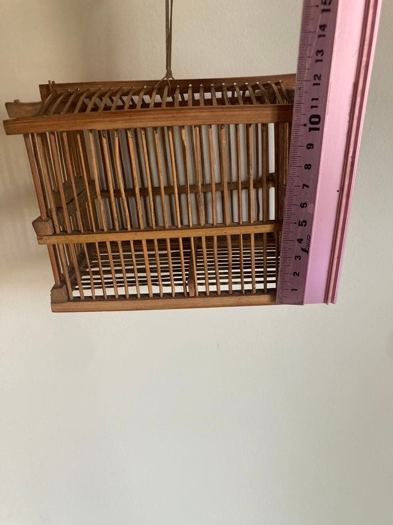 竹細工虫籠昭和初期ハンドメイドレトロオブジェ　 民藝　手工芸　アトリエ　骨董