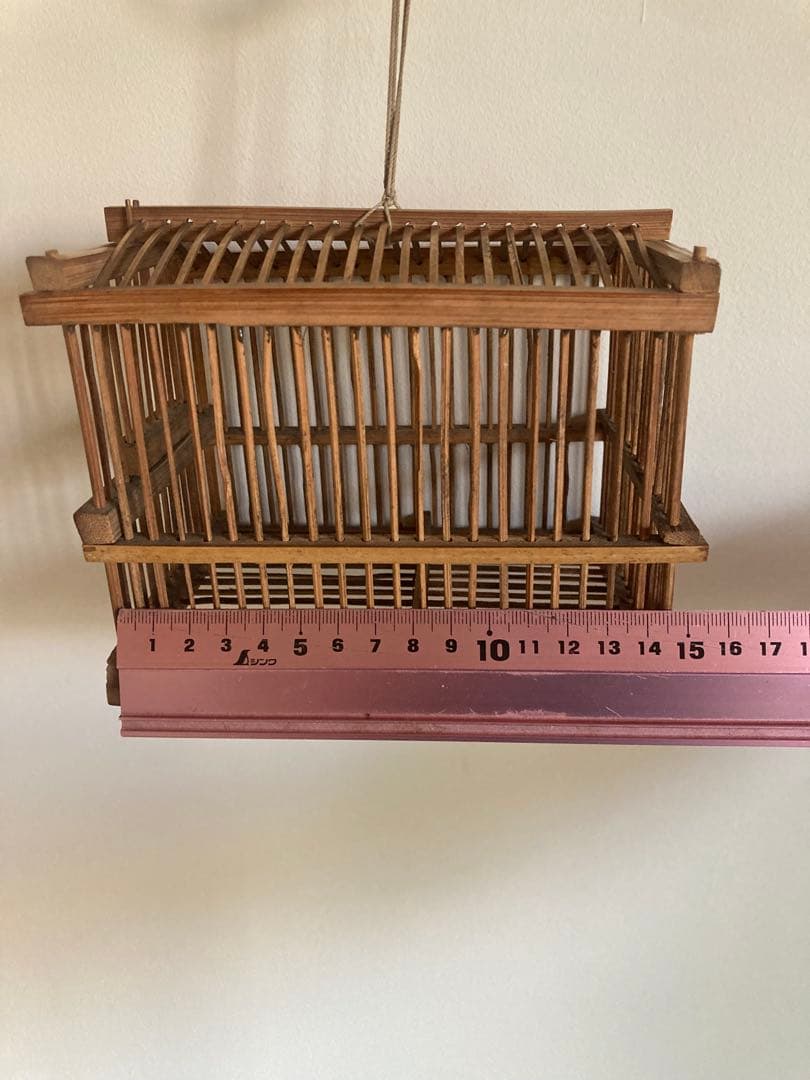 竹細工虫籠昭和初期ハンドメイドレトロオブジェ　 民藝　手工芸　アトリエ　骨董