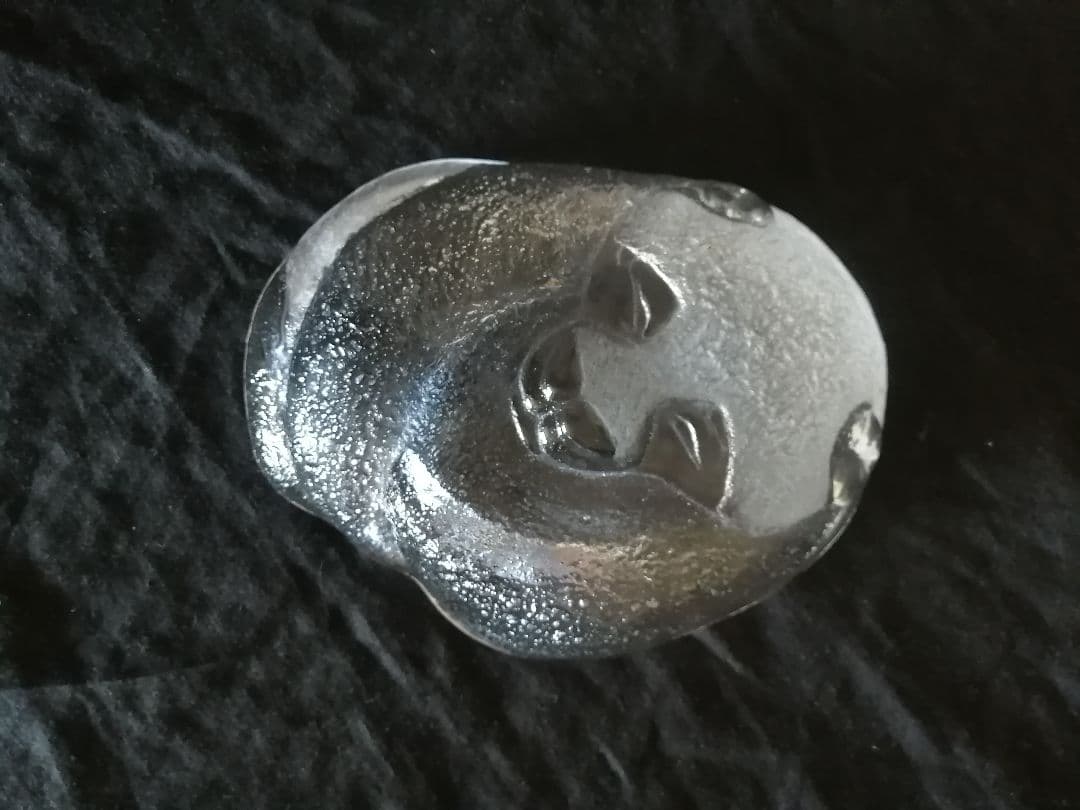 パンダ　ガラス細工トレイ　ガラス工芸品　レア品