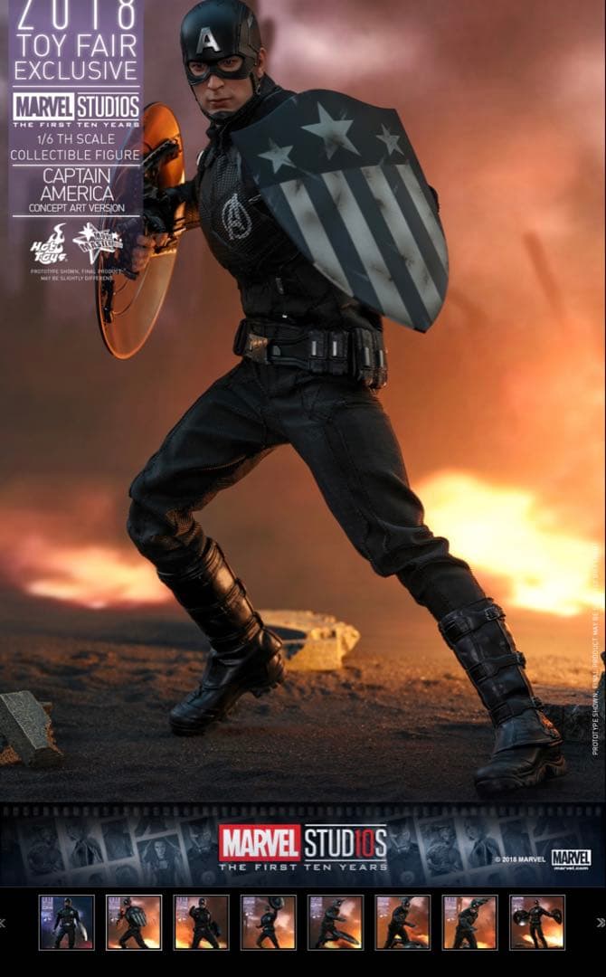 【美品】 ホットトイズ キャプテンアメリカ コンセプトアート版