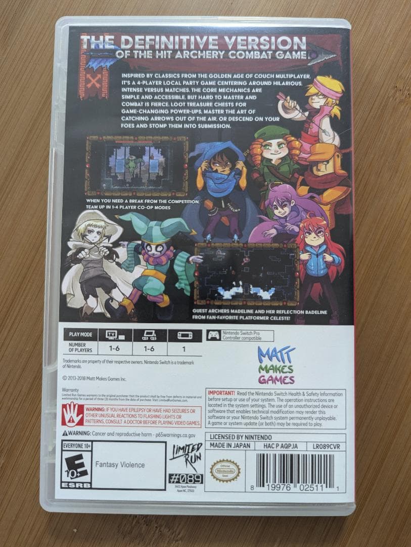 【北米版】タワーフォール　TowerFall【Switch】