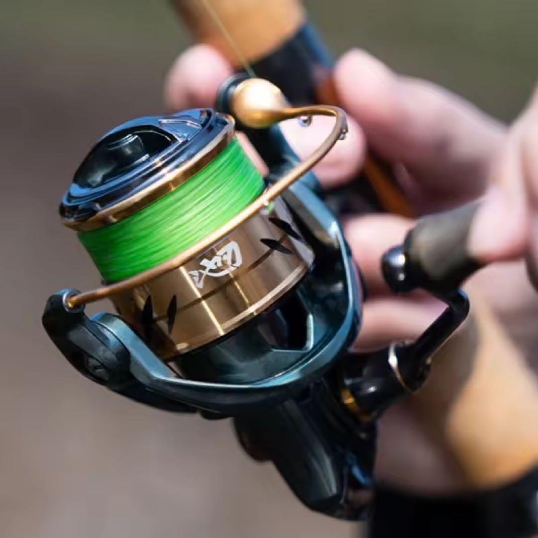 スピニングリール　1200S トラウト　ウッドノブ　ワンピースベール　渓流釣り