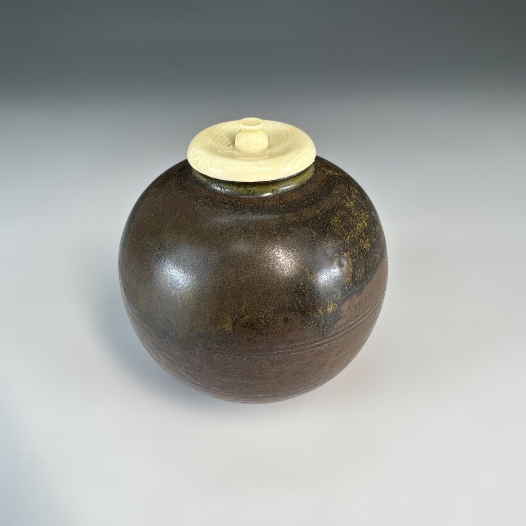 【茶道具】信水窯　丹波文琳茶入（共箱）★送料込★