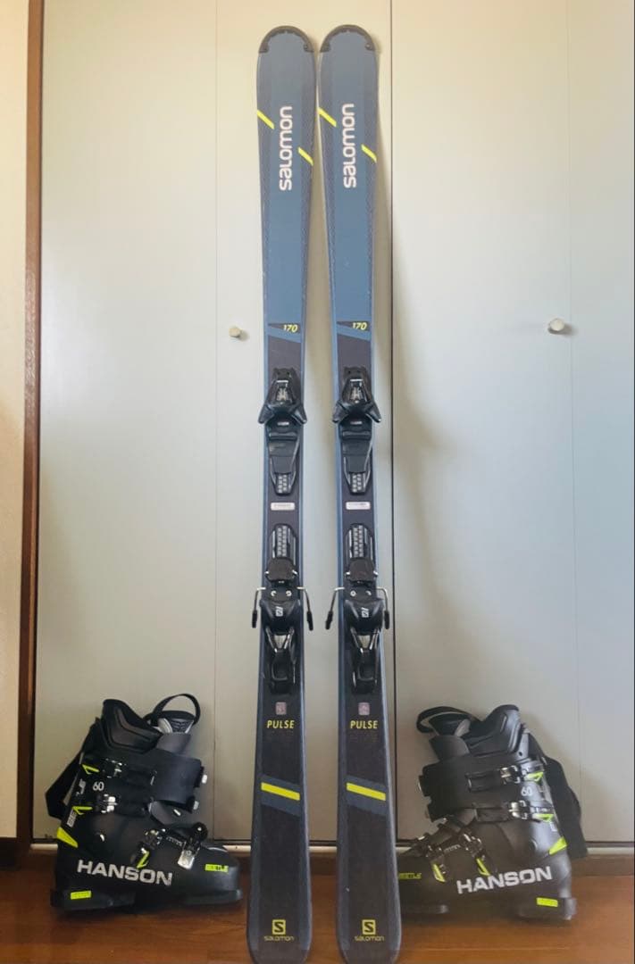 【ナナパパおやじ】サロモンスキー板170 & HANSONブーツ28