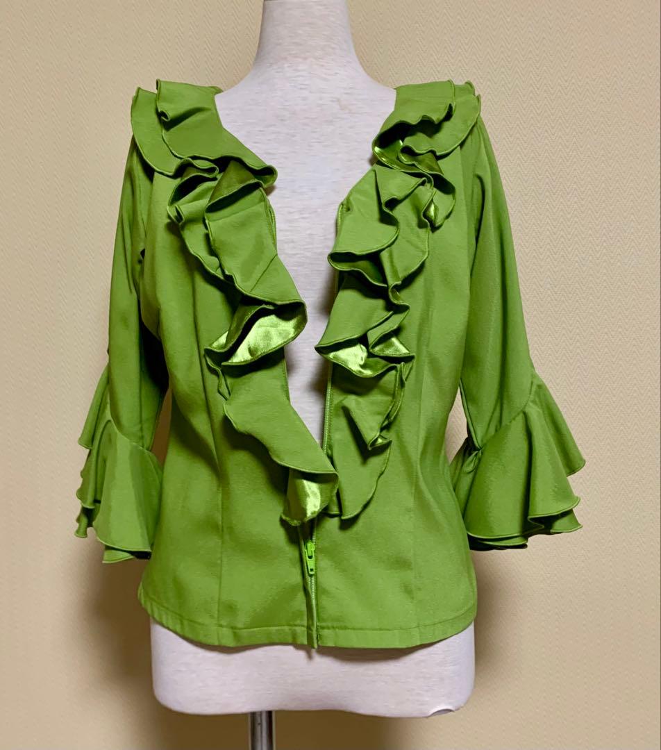 フラメンコ衣装　ソニアジョーンズフリルブラウス　M