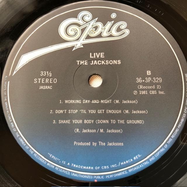 ジャクソンズ ライブ LP 2枚組 マイケル・ジャクソン d712y77