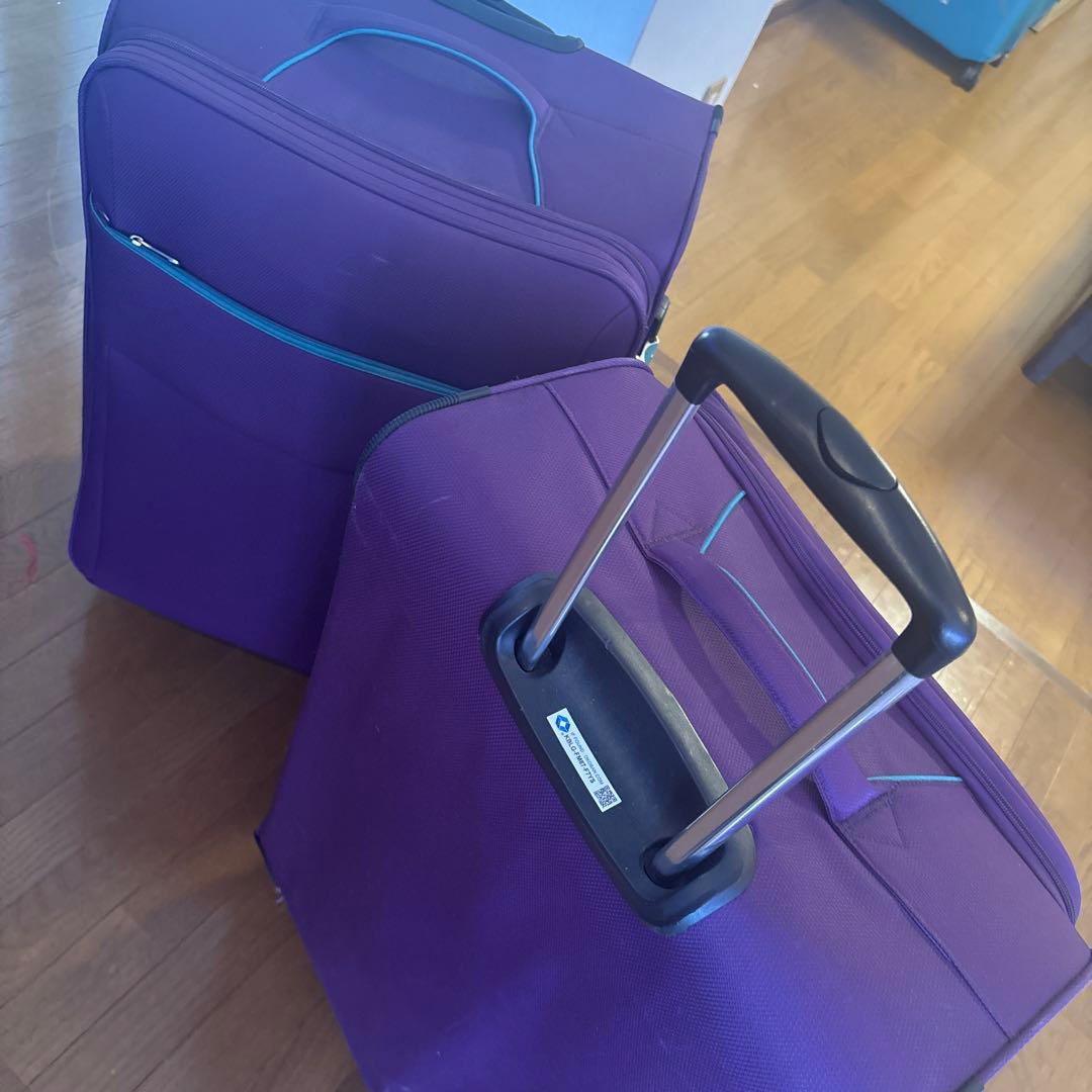 パープル大型キャリーケース