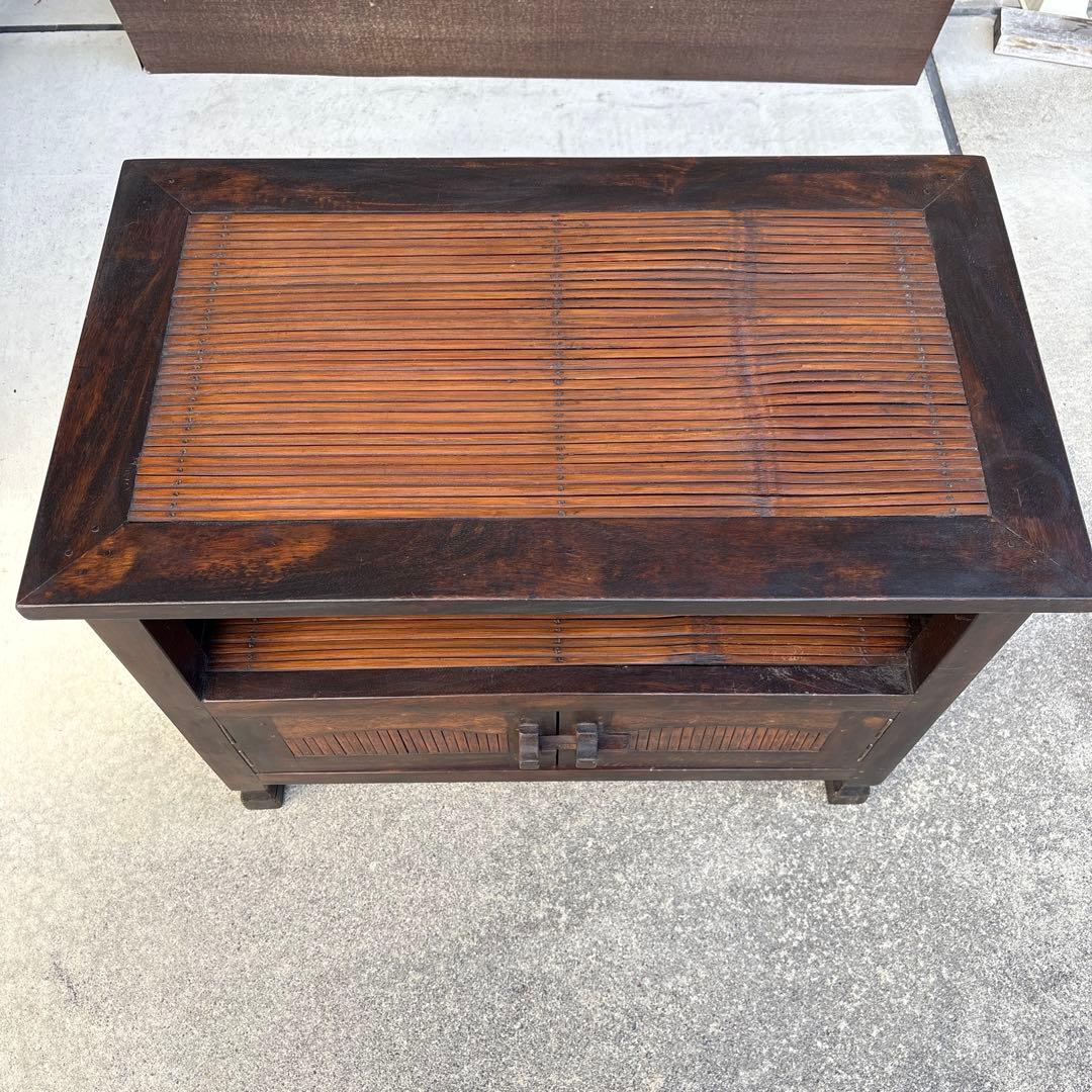 木製キャビネット ダークブラウン