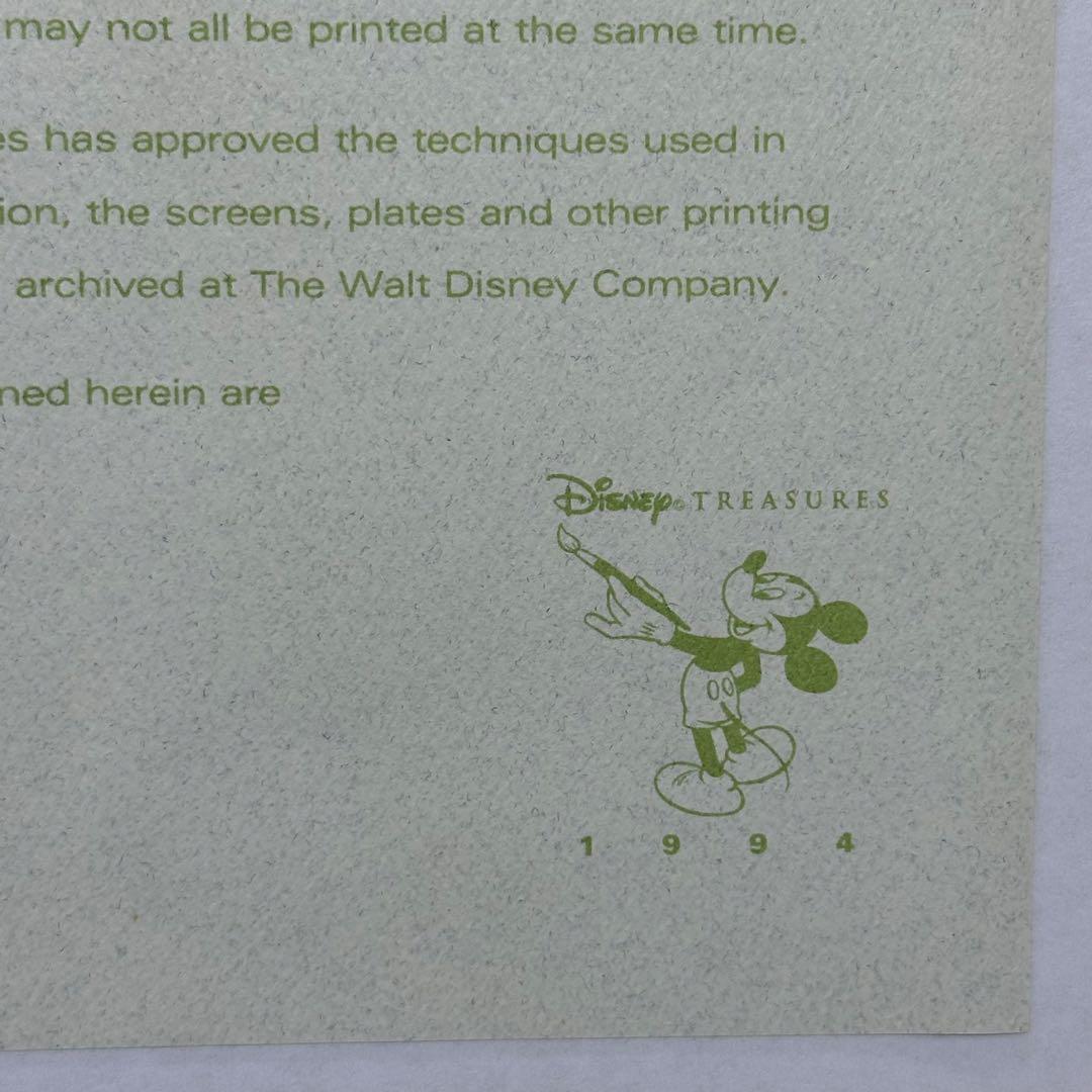 Mickey Mouse 指揮者 ミッキーの大演奏会　アート(裏面に証明書あり)