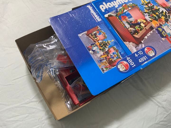 未使用★ 廃盤 Playmobil クリスマスマーケット 4891 箱開封済み