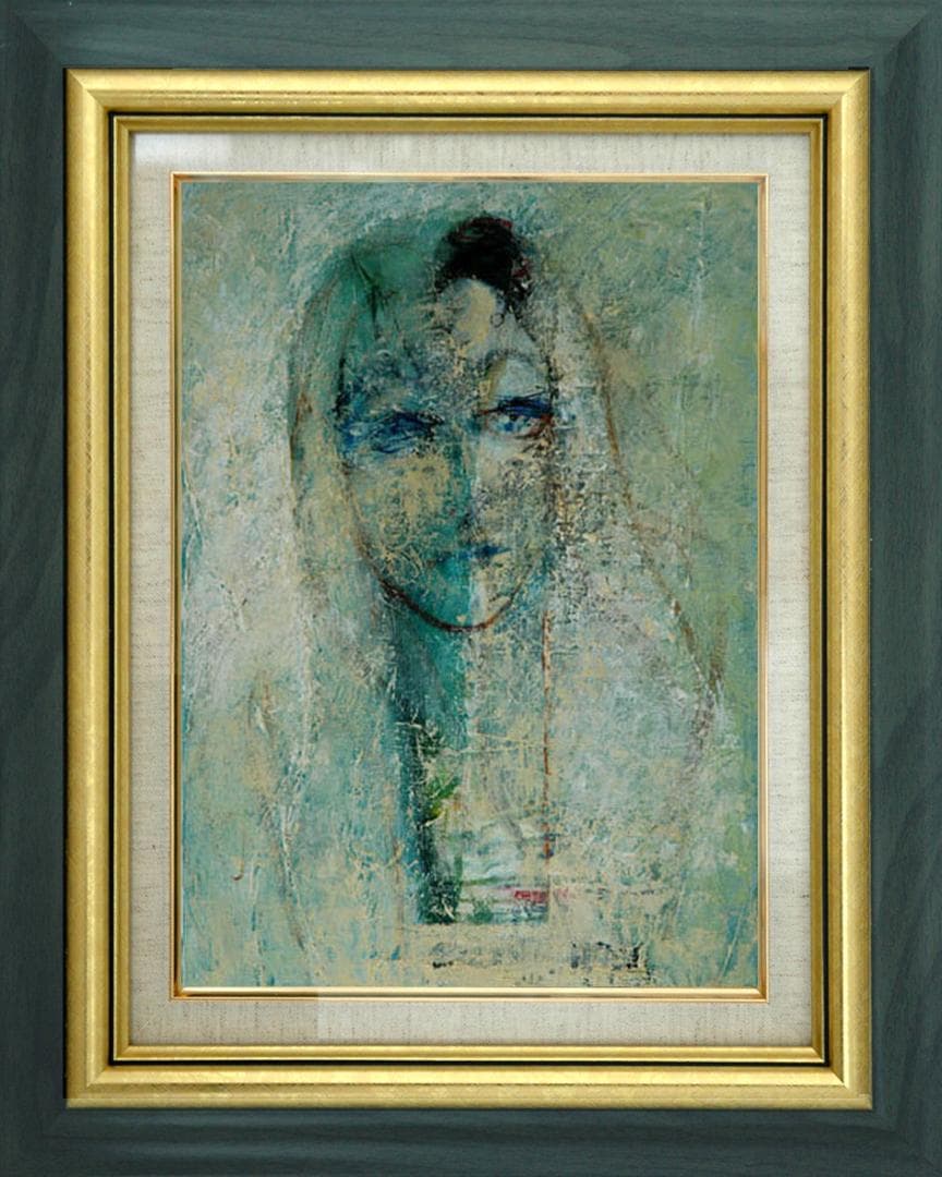 油絵 菅家令子 絵 絵画 インテリア F4-070112 人物 女性像