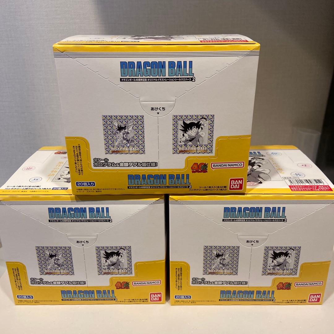 【未開封】ドラゴンボール40周年記念 イラストレーションシールウエハース2 3箱