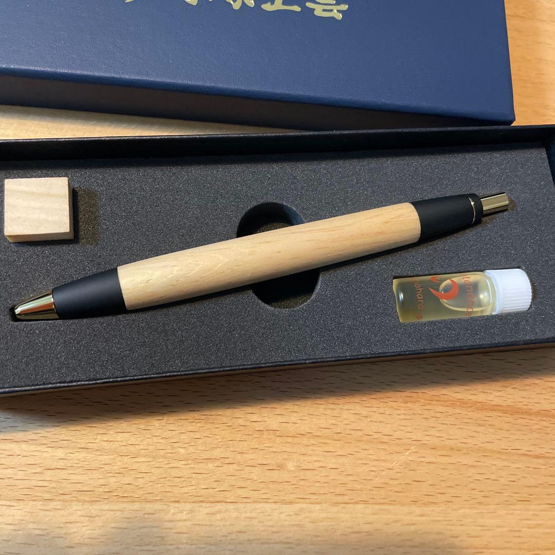 【期間限定値下げ】野原工芸 限定樹種 月山松 ボールペン　新型金色金具