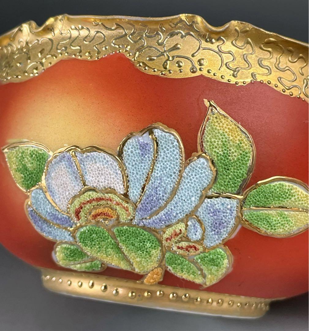 【専用】オールドニッポン アールヌーボー様式牡丹紋 コラレン 盛皿 ボウル