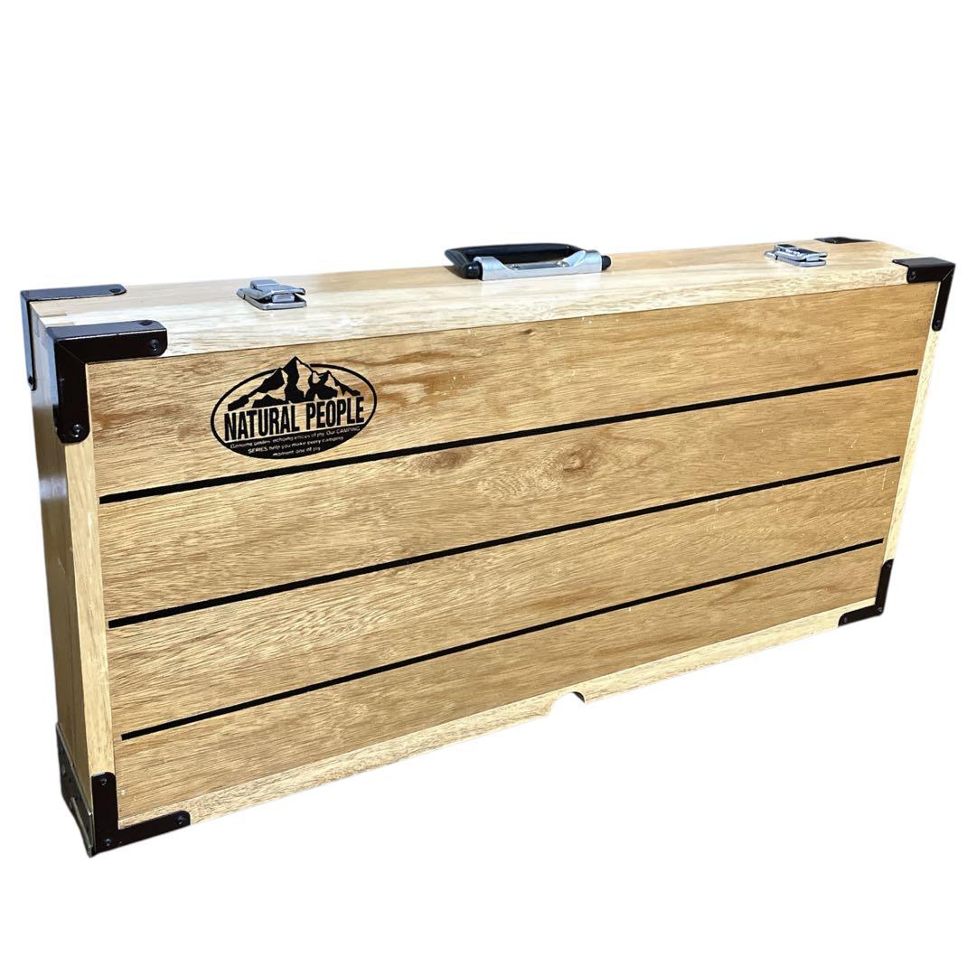 【NATURAL PEOPLE】アウトドアテーブルチェアセット　木製　レトロ