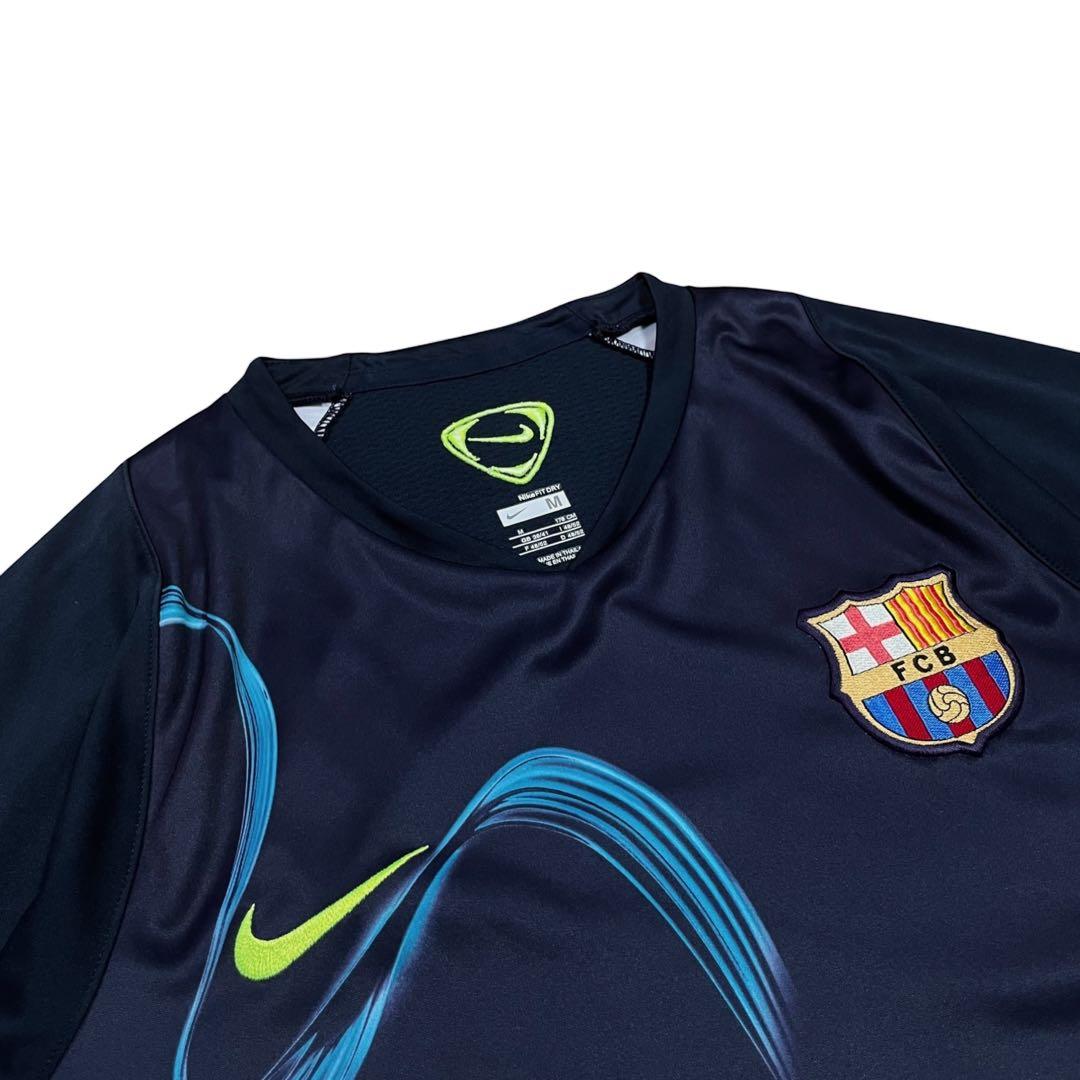 【希少】08/09 FCバルセロナ トレーニングシャツ ネイビー NIKE M