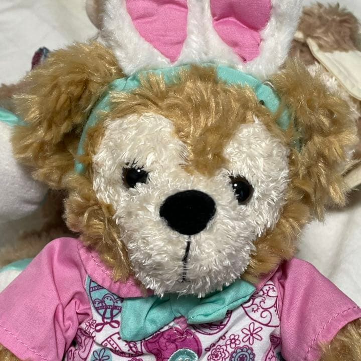 卯年に！香港ディズニーランドダッフィーシェリーメイ　イースター限定SSぬいぐるみ