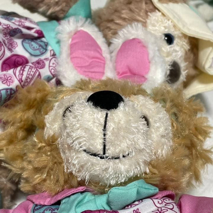 卯年に！香港ディズニーランドダッフィーシェリーメイ　イースター限定SSぬいぐるみ