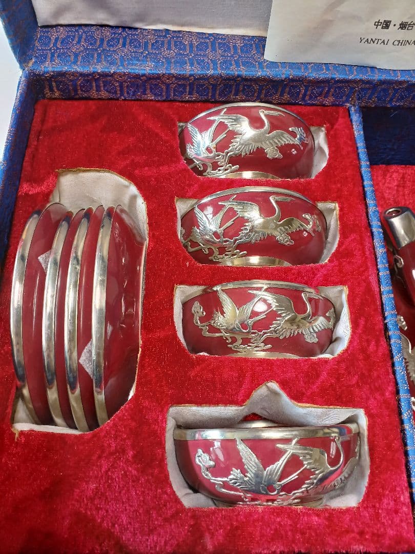 中国錫細工茶器　未使用品