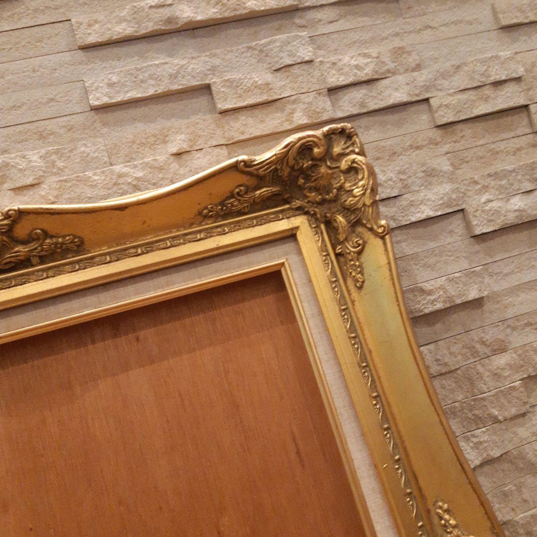 特大額縁 ゴールド アンティーク F15 キャンバス　ゴールド フレーム 油彩