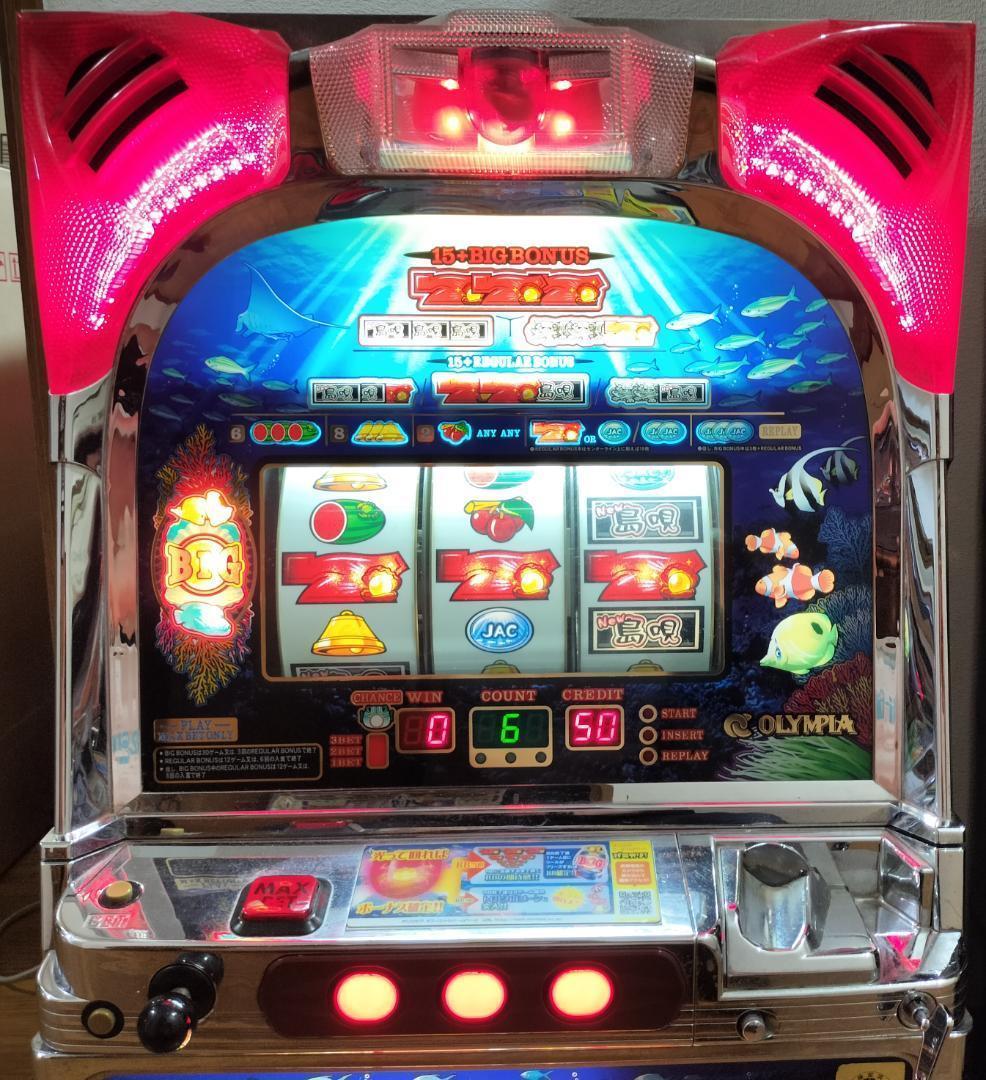 【パチスロ実機】オリンピア★NEW島唄30【オートプレイ付不要機付】人気台